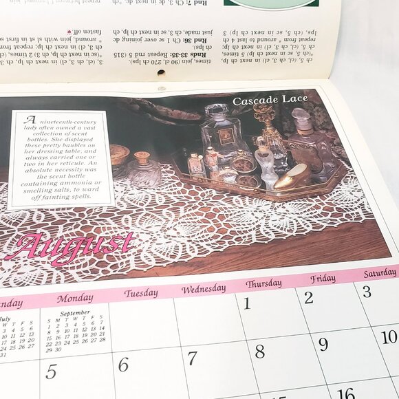 Doily Calendar 1991 by The Needlecraft Shop CT91 Crochet Pattern Booklet - Picture 5 of 8